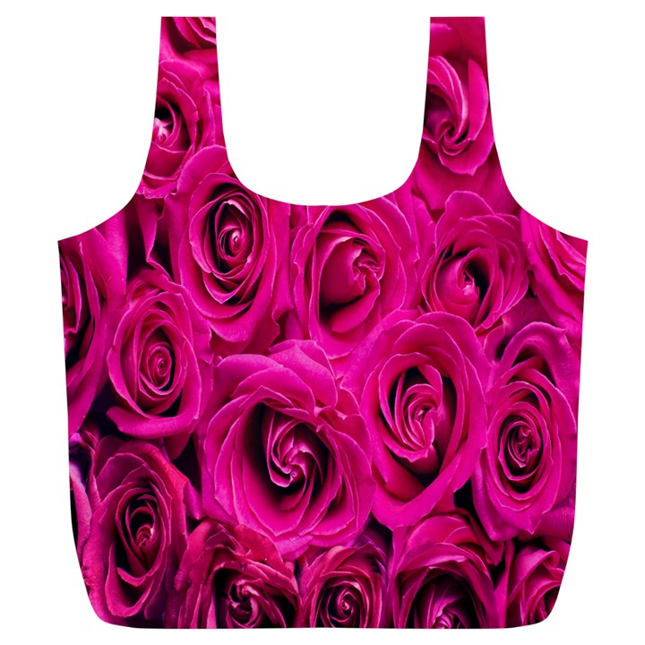 Pink Flowers Roses Full Print Recycle Bag (XL)