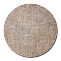 Textile Jute Brown Round Mousepads by artworkshop