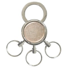 Textile Jute Brown 3-ring Key Chain by artworkshop