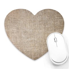 Textile Jute Brown Heart Mousepads by artworkshop