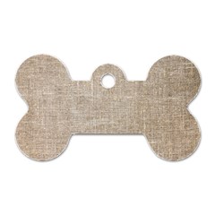 Textile Jute Brown Dog Tag Bone (one Side) by artworkshop