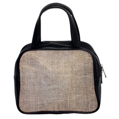 Textile Jute Brown Classic Handbag (two Sides) by artworkshop