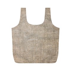 Textile Jute Brown Full Print Recycle Bag (m) by artworkshop