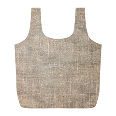 Textile Jute Brown Full Print Recycle Bag (l) by artworkshop