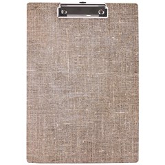 Textile Jute Brown A4 Clipboard by artworkshop