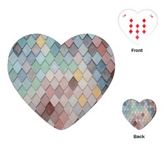 Tiles Shapes Playing Cards Single Design (heart) by artworkshop