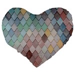 Tiles Shapes Large 19  Premium Heart Shape Cushions Back