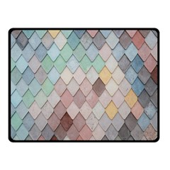 Tiles Shapes Double Sided Fleece Blanket (small)  by artworkshop