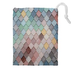 Tiles Shapes Drawstring Pouch (5xl) by artworkshop