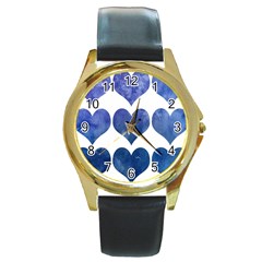 Valentin Heart  Love Round Gold Metal Watch by artworkshop