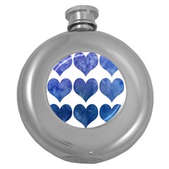 Valentin Heart  Love Round Hip Flask (5 Oz) by artworkshop