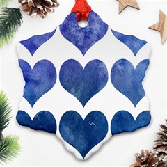 Valentin Heart  Love Snowflake Ornament (two Sides) by artworkshop