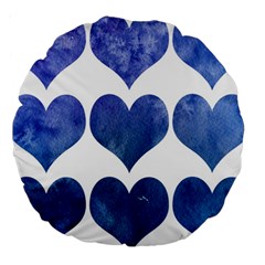 Valentin Heart  Love Large 18  Premium Round Cushions by artworkshop