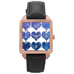 Valentin Heart  Love Rose Gold Leather Watch  by artworkshop