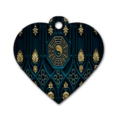 Abstract 001 Dog Tag Heart (two Sides) by nate14shop