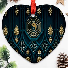 Abstract 001 Heart Ornament (two Sides) by nate14shop