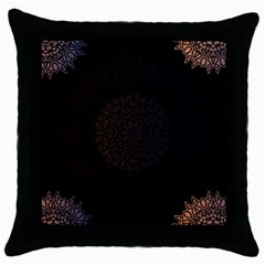 Abstract 002 Throw Pillow Case (black)