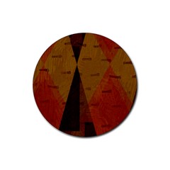 Abstract 004 Rubber Coaster (round) by nate14shop