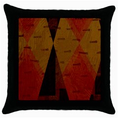 Abstract 004 Throw Pillow Case (black)