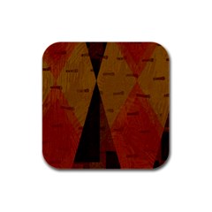 Abstract 004 Rubber Square Coaster (4 Pack) by nate14shop