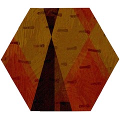 Abstract 004 Wooden Puzzle Hexagon by nate14shop