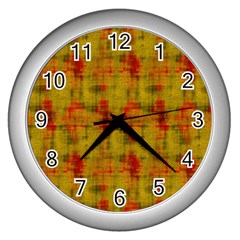 Abstract 005 Wall Clock (silver) by nate14shop