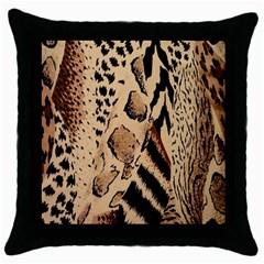 Animal-pattern-design-print-texture Throw Pillow Case (Black)