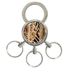 Animal-pattern-design-print-texture 3-Ring Key Chain