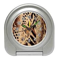 Animal-pattern-design-print-texture Travel Alarm Clock by nate14shop