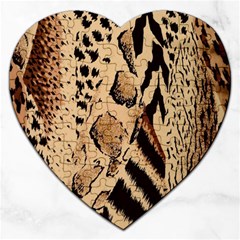 Animal-pattern-design-print-texture Jigsaw Puzzle (Heart)