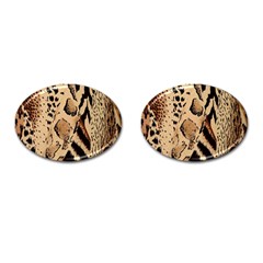 Animal-pattern-design-print-texture Cufflinks (Oval)