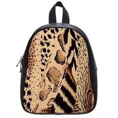 Animal-pattern-design-print-texture School Bag (Small)