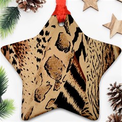 Animal-pattern-design-print-texture Star Ornament (two Sides) by nate14shop