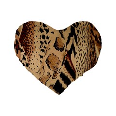 Animal-pattern-design-print-texture Standard 16  Premium Flano Heart Shape Cushions