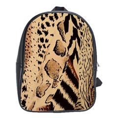 Animal-pattern-design-print-texture School Bag (large) by nate14shop