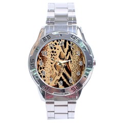 Animal-pattern-design-print-texture Stainless Steel Analogue Watch by nate14shop