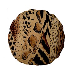 Animal-pattern-design-print-texture Standard 15  Premium Round Cushions by nate14shop