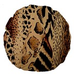 Animal-pattern-design-print-texture Large 18  Premium Round Cushions Back