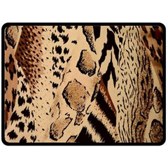 Animal-pattern-design-print-texture Double Sided Fleece Blanket (large)  by nate14shop