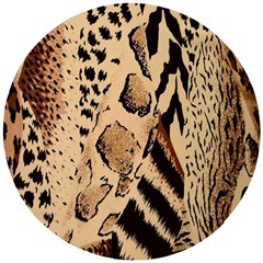 Animal-pattern-design-print-texture Wooden Puzzle Round