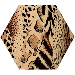 Animal-pattern-design-print-texture Wooden Puzzle Hexagon