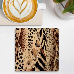 Animal-pattern-design-print-texture Uv Print Square Tile Coaster  by nate14shop