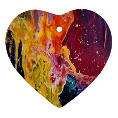 Art-color Heart Ornament (two Sides) by nate14shop