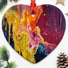 Art-color Heart Ornament (two Sides) by nate14shop