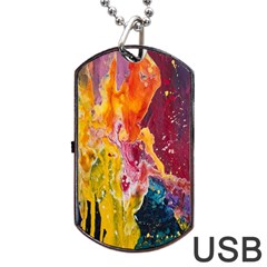 Art-color Dog Tag Usb Flash (one Side) by nate14shop