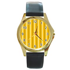 Autumn Round Gold Metal Watch by nate14shop