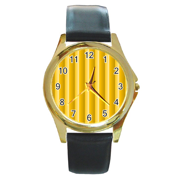 Autumn Round Gold Metal Watch