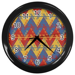 Aztec Wall Clock (black) by nate14shop