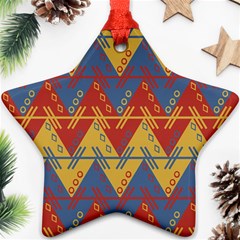 Aztec Star Ornament (two Sides) by nate14shop