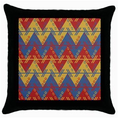 Aztec Throw Pillow Case (black) by nate14shop